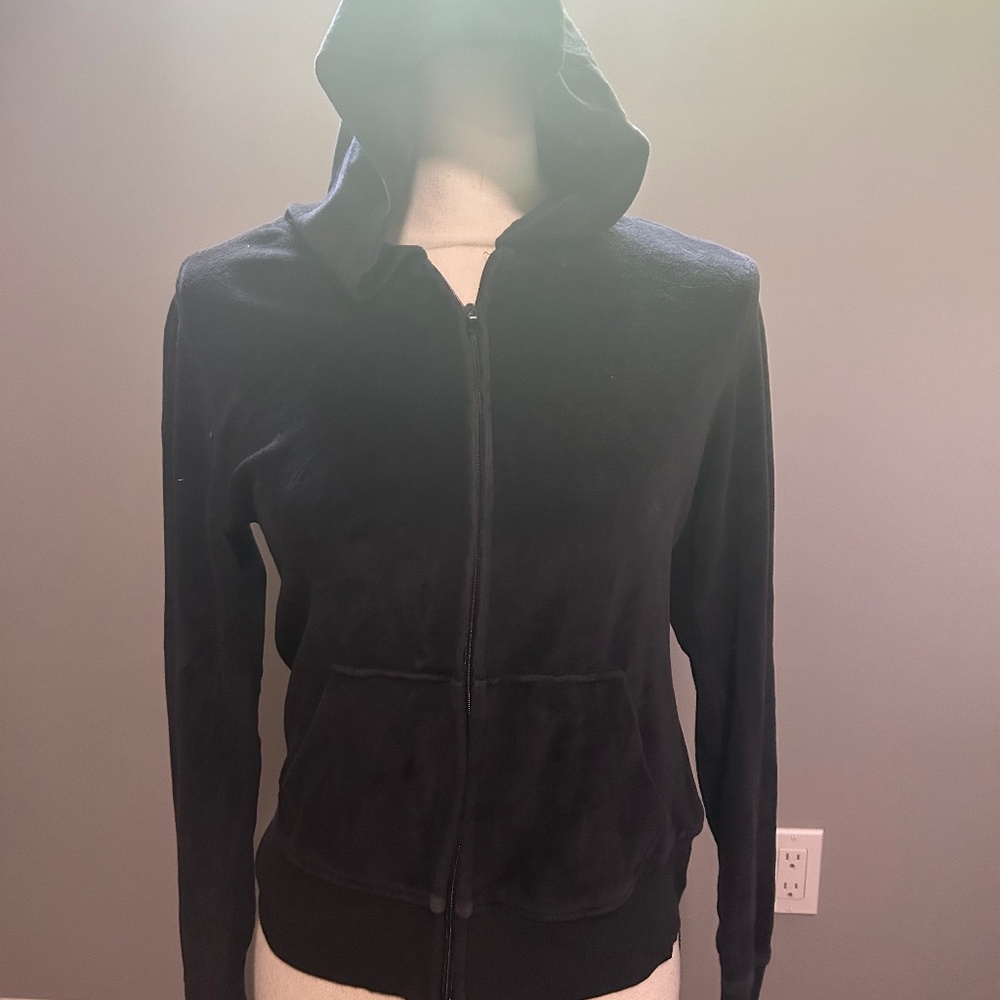 black velvet zip up jacket